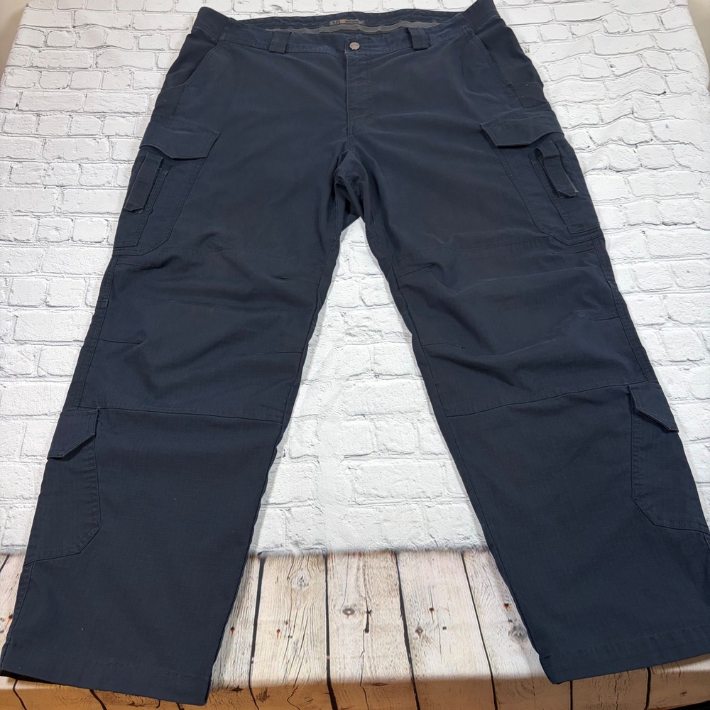 5.11 Tactical Stryke Cargo Pants Mens 40x30 Navy Blue Ripstop Work Trousers
